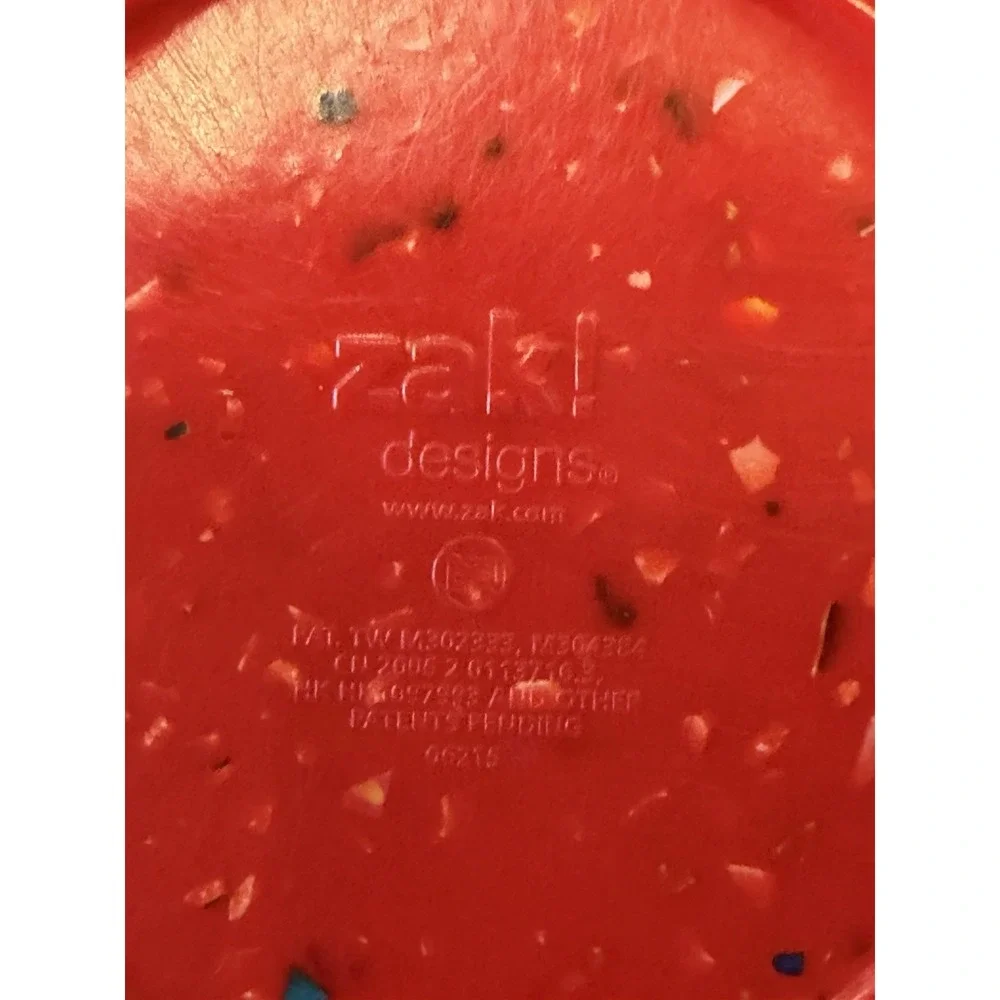 Zak Designs Confetti Nesting Mixing Bowls Set of 3 Melamine Red White Blue